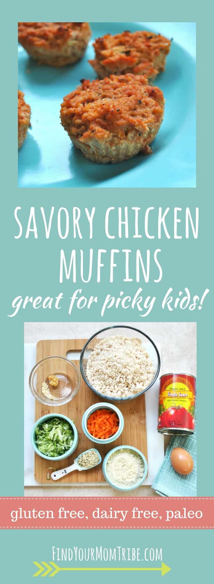 Savory Chicken Muffins with Hidden Veggies (Great for picky kids