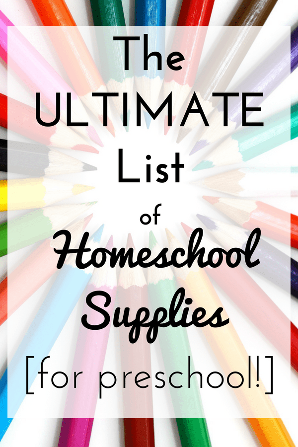 MustHave Supplies for Homeschooling Preschool Find Your Mom Tribe