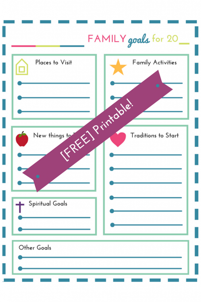 Free family goal-setting worksheet!