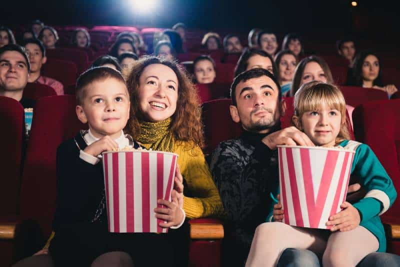 Happy family in the movies
