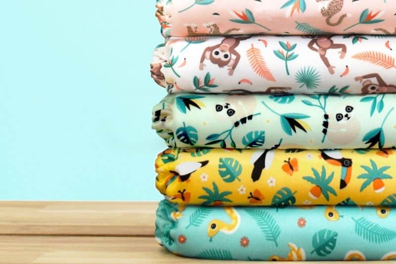 Colorful organic diapers