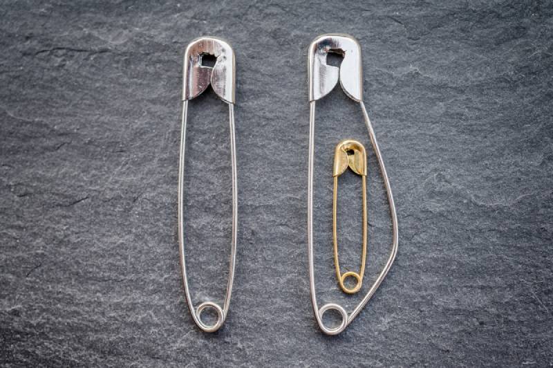 safety pin birth announcement