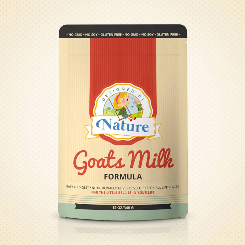 Designed by nature goat milk baby formula