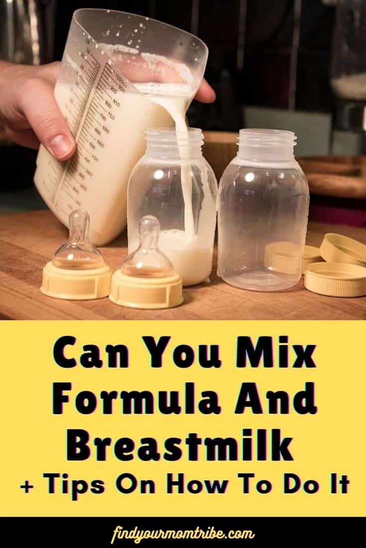 can you mix formula and breastmilk