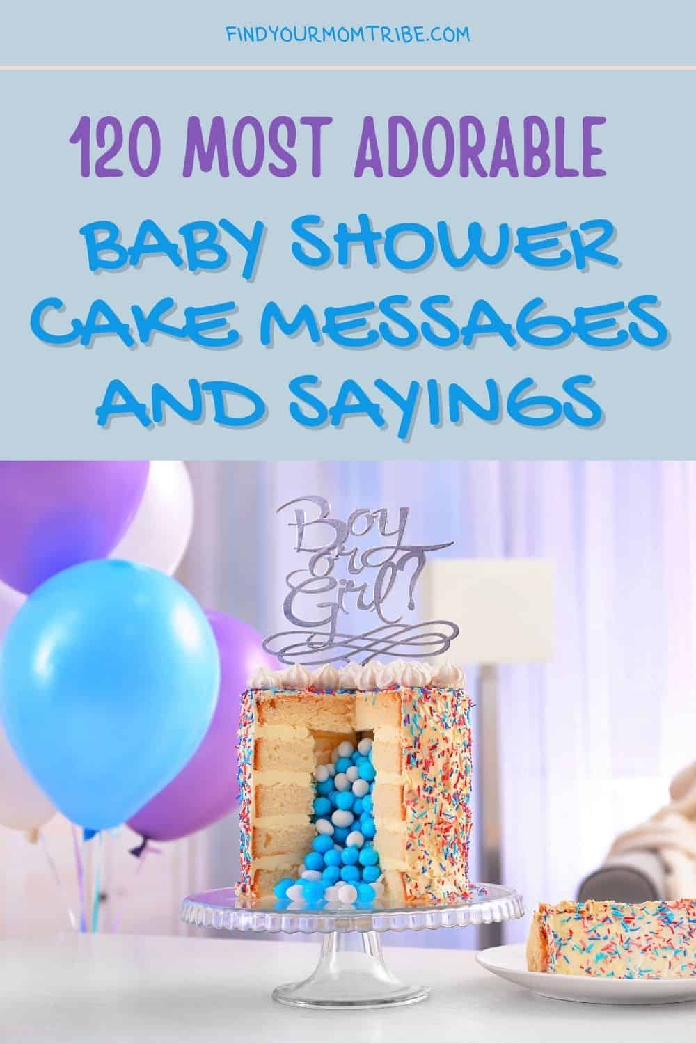 Pinterest baby shower cake messages 