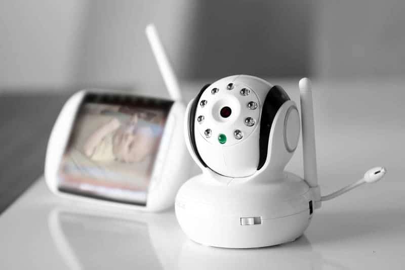  baby monitor for security of the baby on the white table