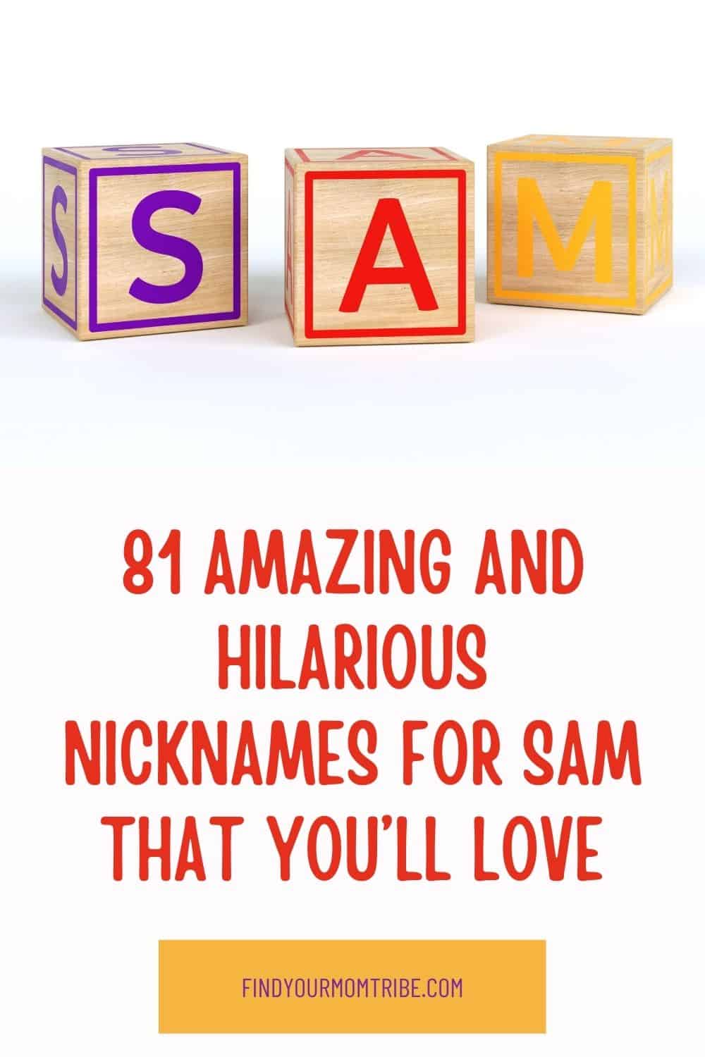 81 Amazing And Hilarious Nicknames For Sam That You Ll Love