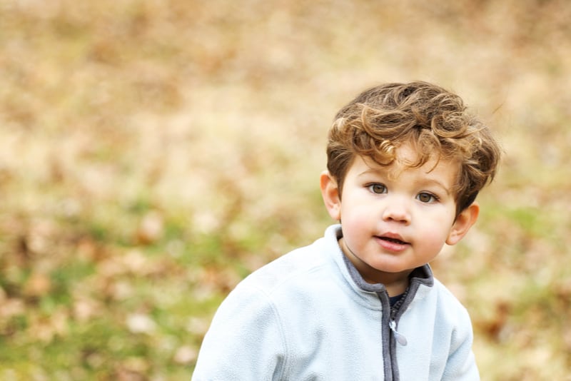 Cute little boy outdoors