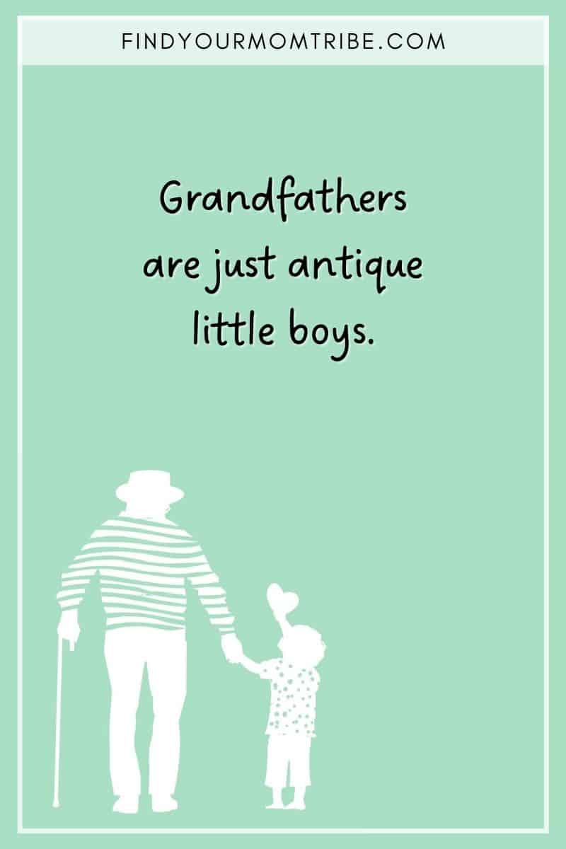 "Grandfathers are just antique little boys."