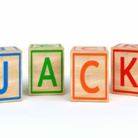 the name jack spelled out on blocks